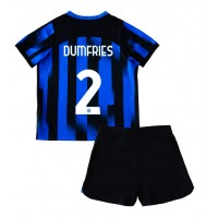 Inter Milan Denzel Dumfries #2 Domaci Dres za djecu 2023-24 Kratak Rukav (+ Kratke hlače)